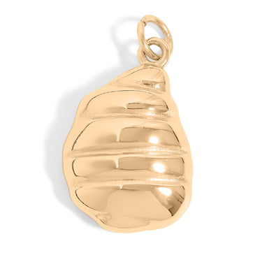 Oyster pearl back view charm