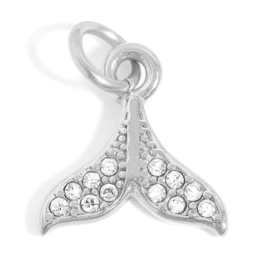 Mermaid tail CZ stone encrusted pendant