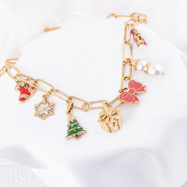 Wholesale Jewelry 18K Gold PVD Stainless Steel Candy Cane Charm- gold collection shot