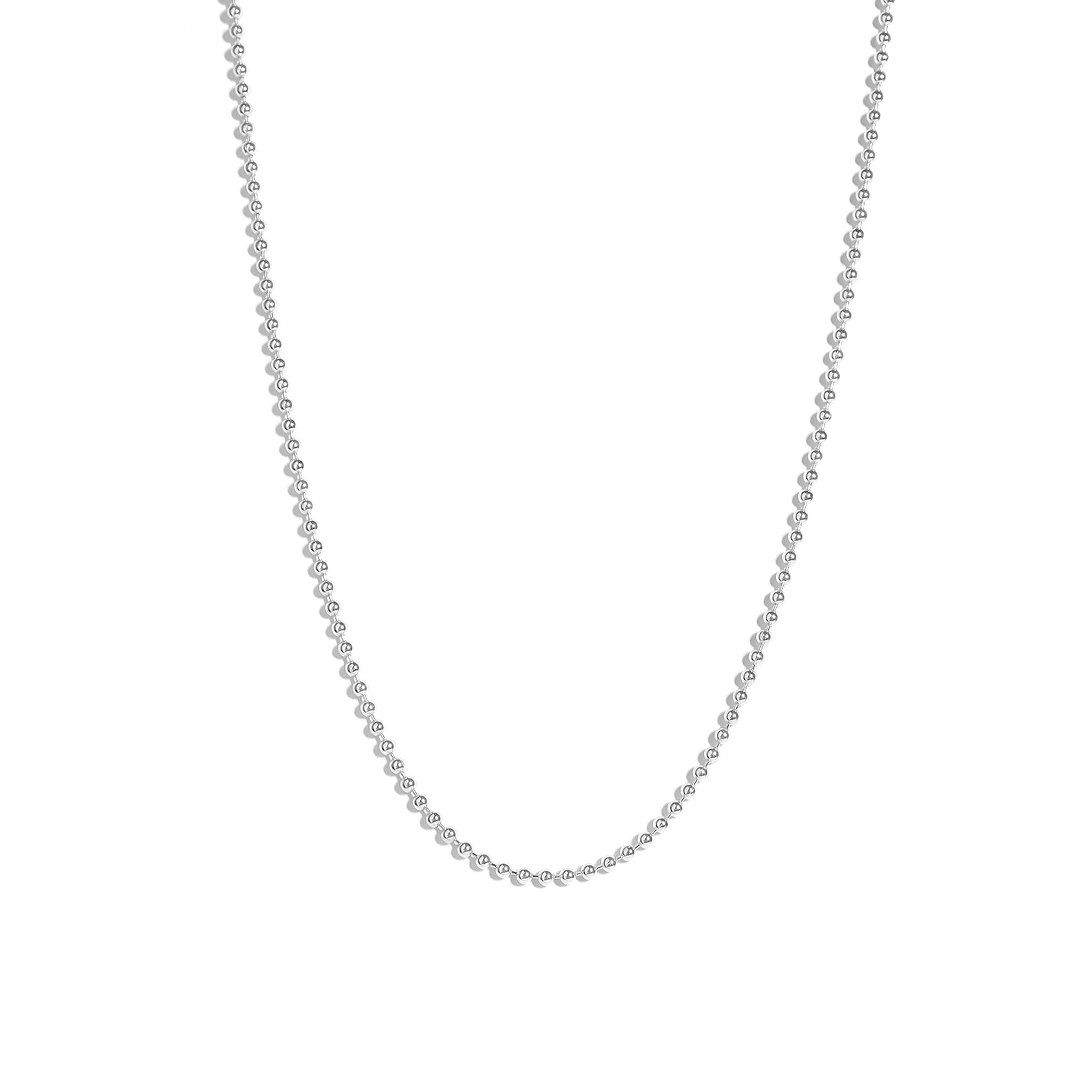 Sterling Silver Ball Chain Necklace / DIS0127