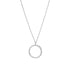 Sterling Silver CZ Stone Circle Pendant Necklace / DIS0190