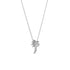 Sterling Silver CZ Stone Palm Tree Pendant Necklace / DIS0193