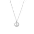 Sterling Silver CZ Stone Peace Sign Pendant Necklace / DIS0199