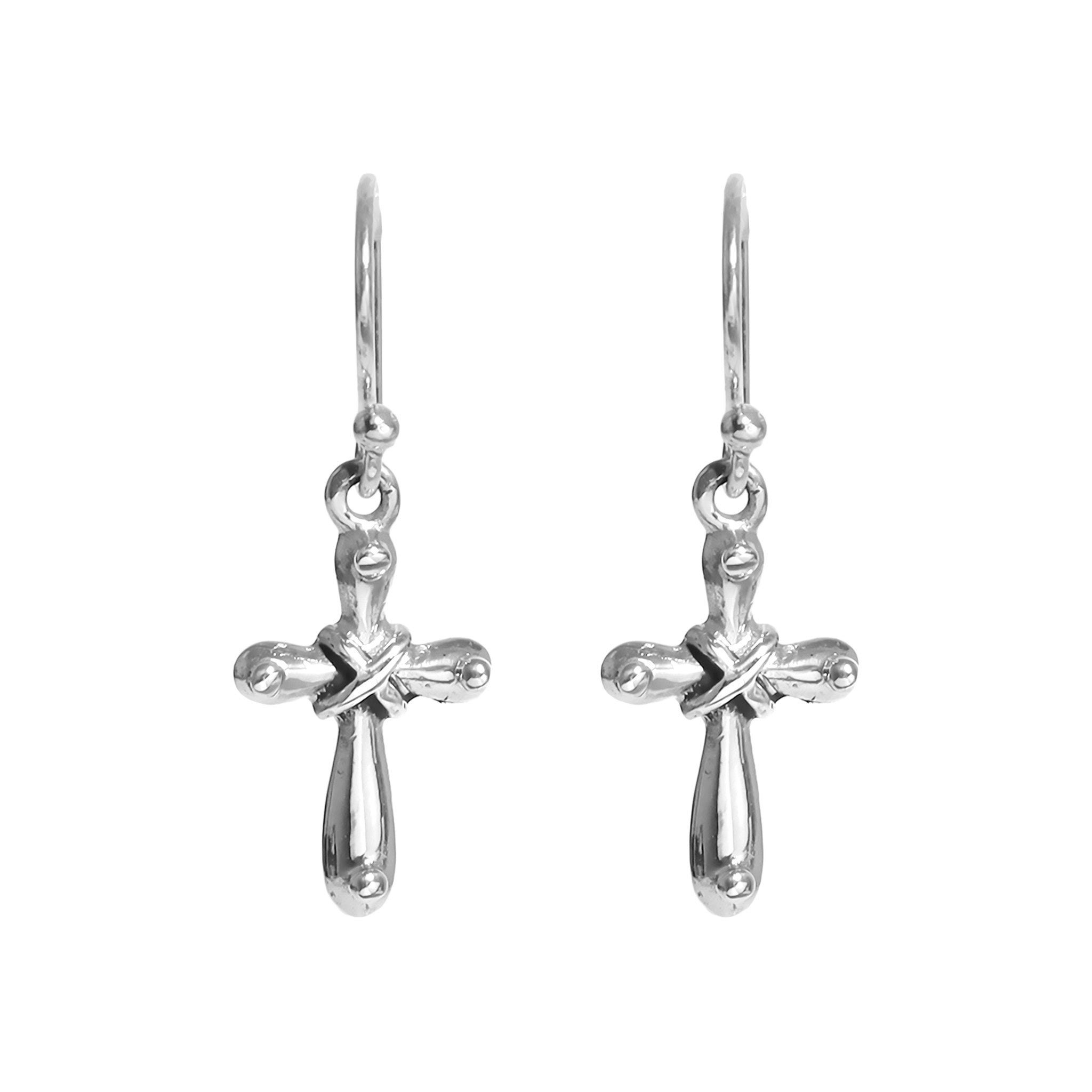 Sterling Silver Cross Earrings / DIS0216