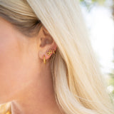 18K Gold PVD Stainless Steel Bow Stud Earrings