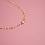 18K Gold PVD Stainless Steel Birthstone Connector Charm