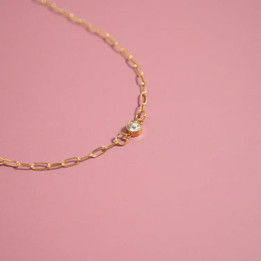 18K Gold PVD Stainless Steel Birthstone Connector Charm