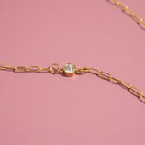 18K Gold PVD Stainless Steel Birthstone Connector Charm