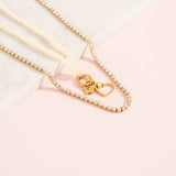 18K Gold PVD Stainless Steel CZ Tennis Chain Necklace