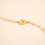 18K Gold PVD Paperclip Connector Chain Necklace