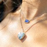 Birthstone Emerald Connector Charm Layered Necklace