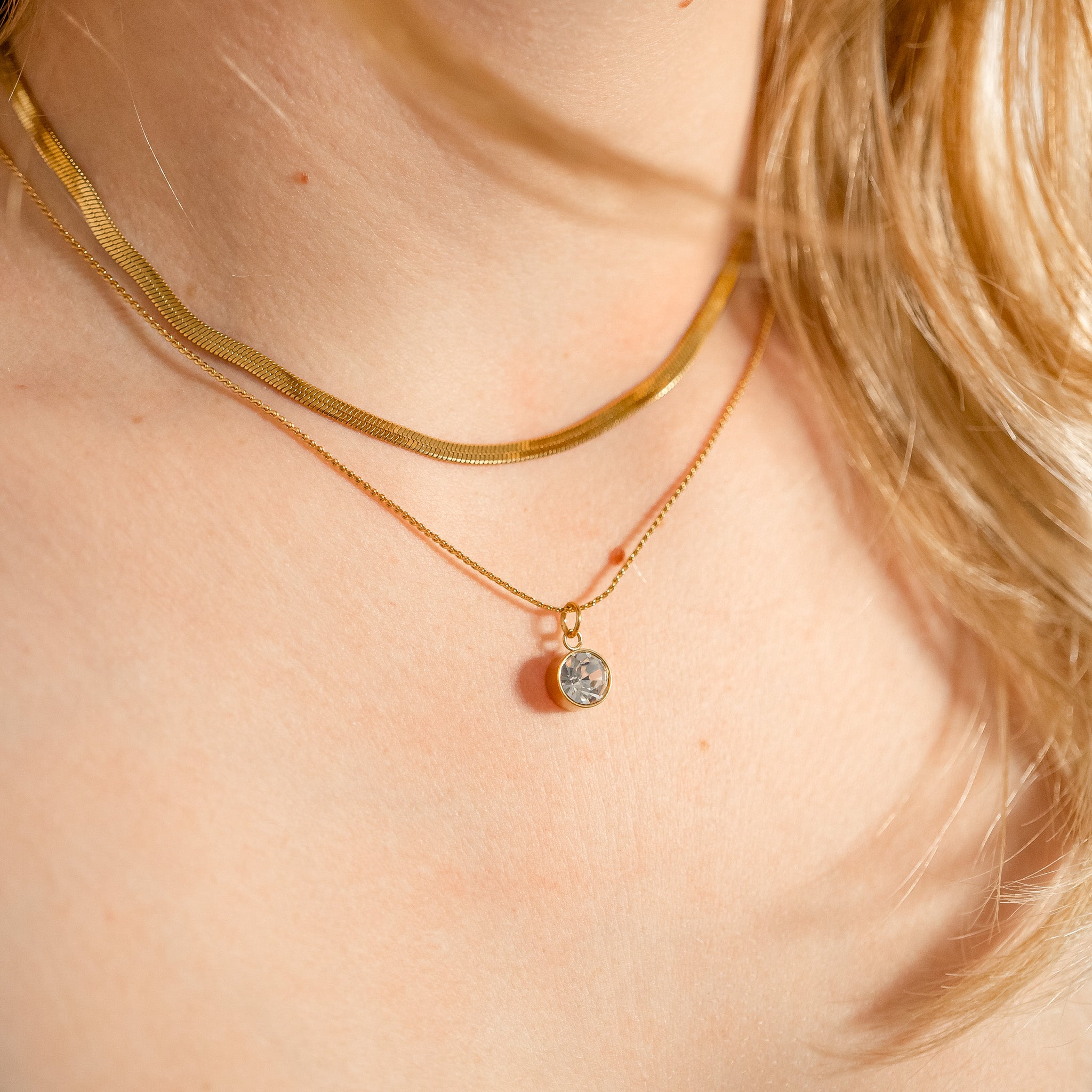 Round Birthstone Charm