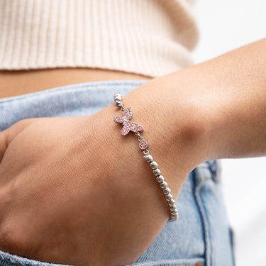 18K Gold PVD Stainless Steel Butterfly Stretch Bracelet