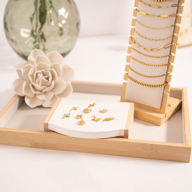 18K Gold PVD Stainless Steel Heart Charm Set