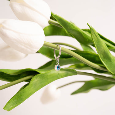 Stainless Steel Birthstone Huggie Earrings
