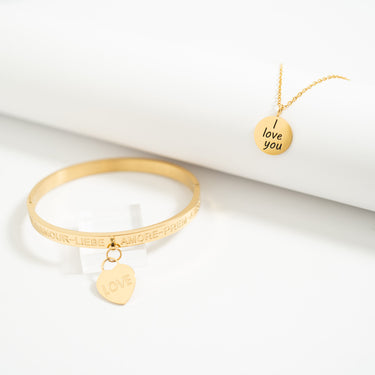 Love Languages Heart Charm Bangle Lifestyle