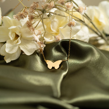 Blank Engravable Butterfly Necklace Lifestyle