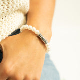 8mm Kiska Glass Pearl Stretch Bracelet