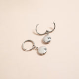 Coin Pendant Earrings Stainless 