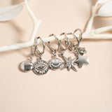 Coin Pendant Earrings Stainless 