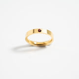 Birthstone Engravable Stacking Ring