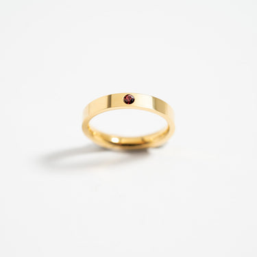 Birthstone Engravable Stacking Ring