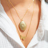 Textured Oval Locket Lifestyle