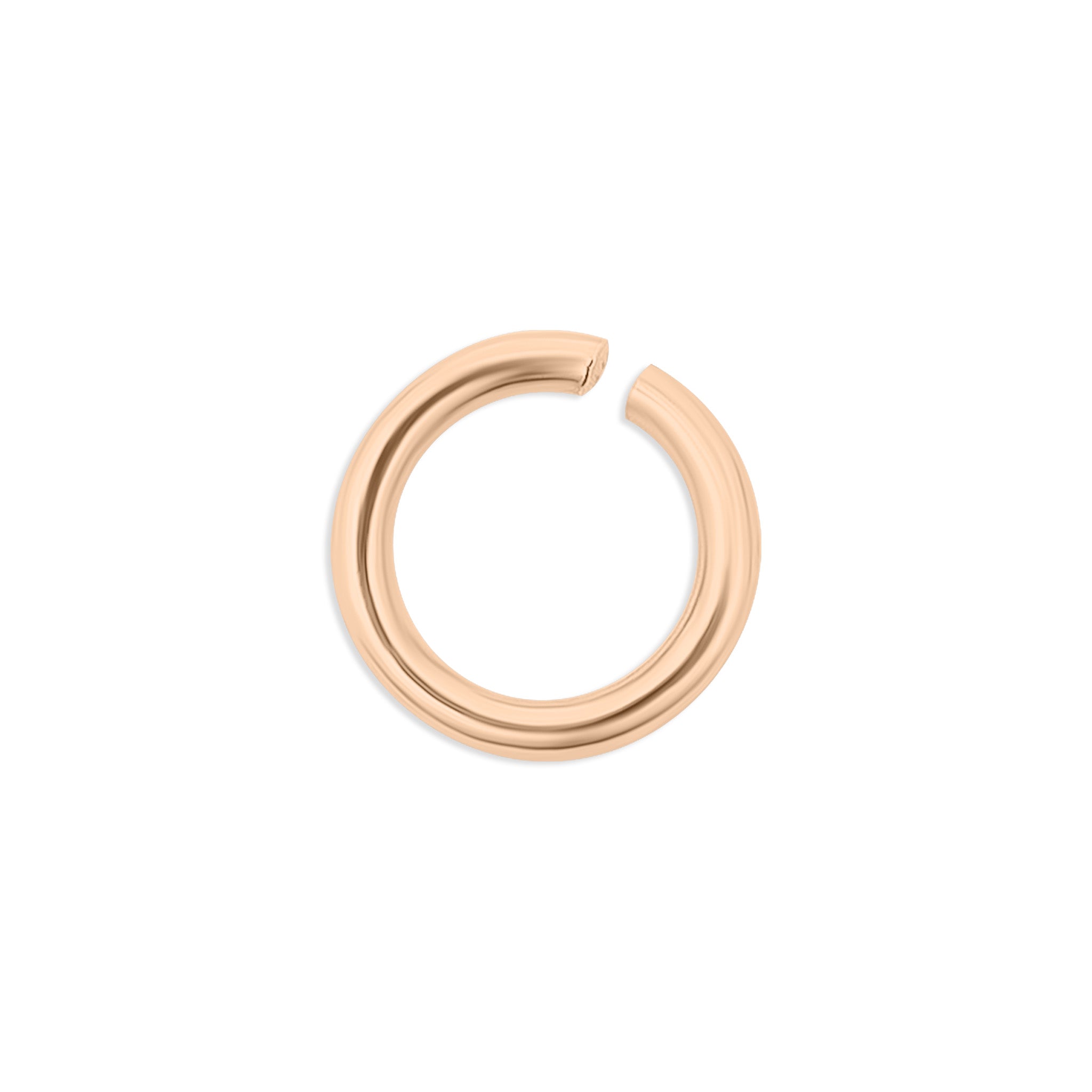 100 Pack 18K Rose Gold PVD Stainless Steel Saw Cut Jump Rings / ENC0005