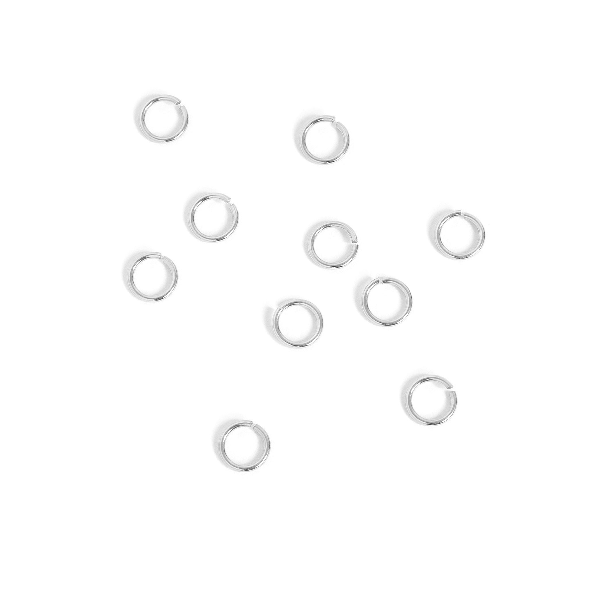 10 Pack .925 Sterling Silver Open Jump Rings