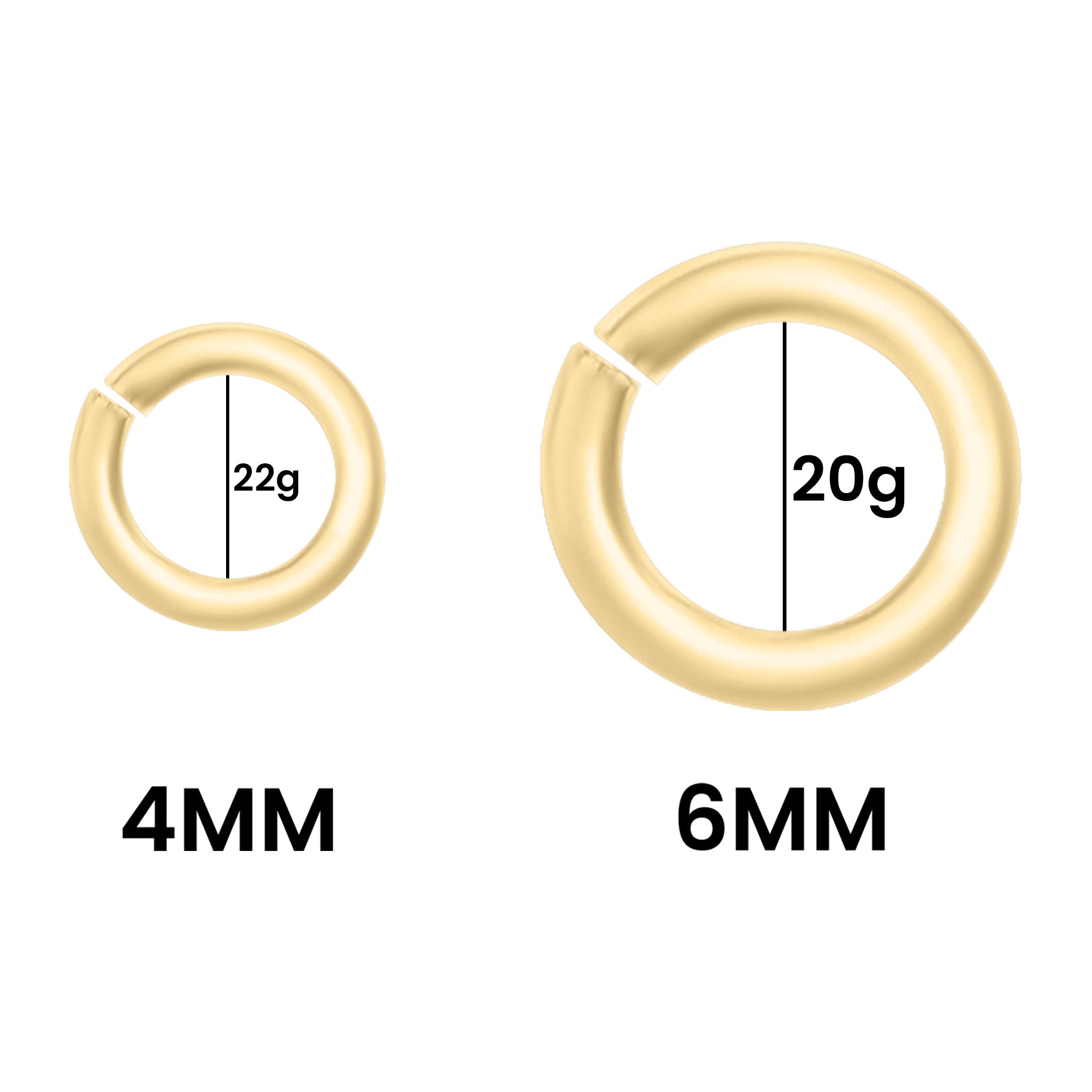 10 Pack 10K Solid Gold Open Jump Rings / ENC0026
