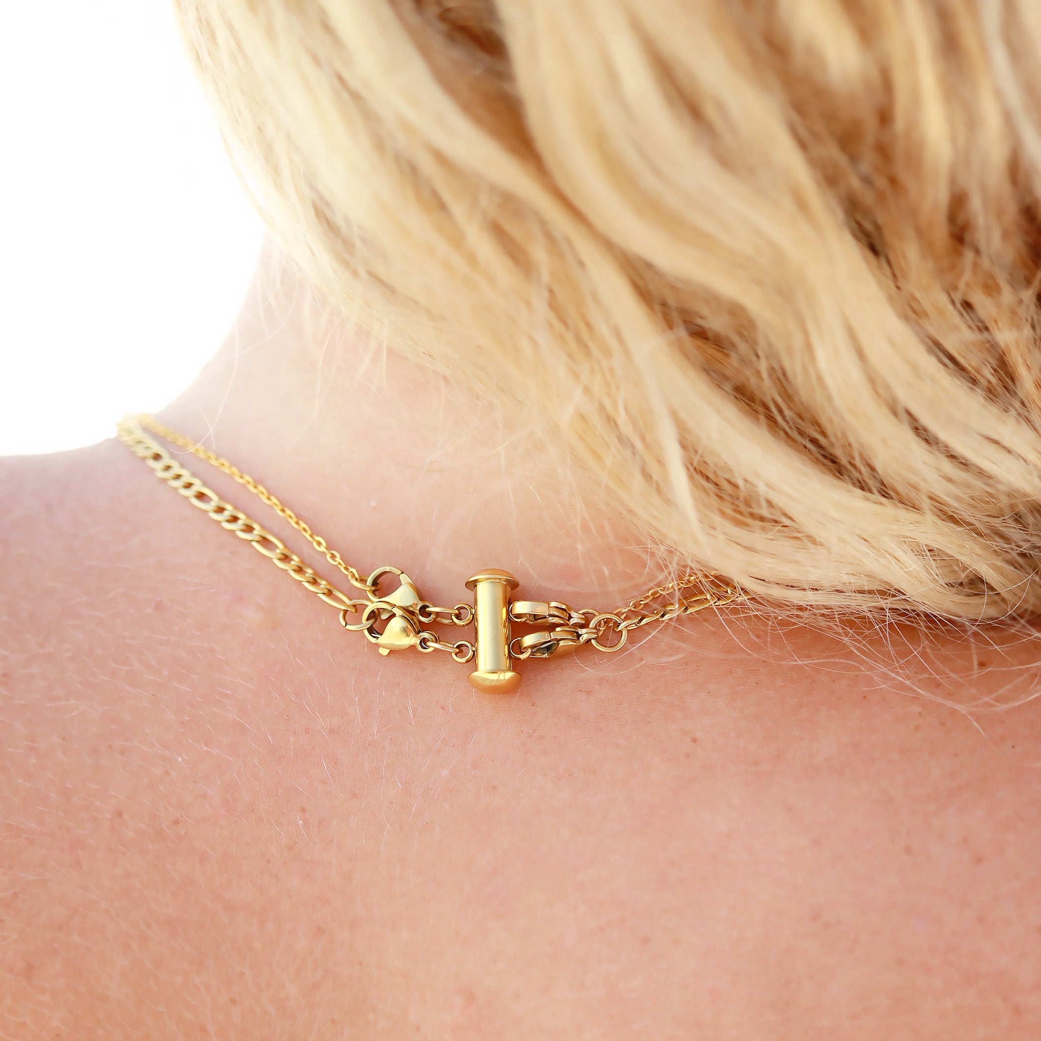 2 Row Layering Necklace Magnetic Clasp