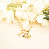 Stainless Steel Teardrop Birthstone Charm