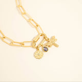 18K Gold PVD Stainless Steel Vertical 3D Birth Flower Charm
