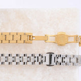 Wholesale jewelry 18K Gold PVD Stainless Steel Classic Slim Smartwatch Band- gold and stainless studio 