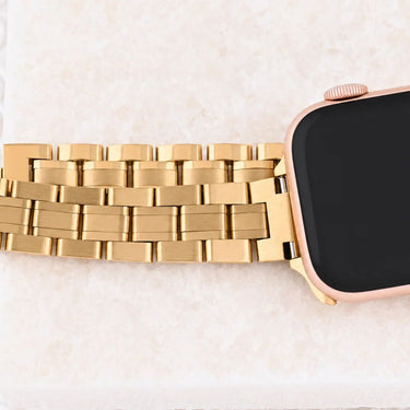Wholesale jewelry 18K Gold PVD Stainless Steel Classic Slim Smartwatch Band- gold studio