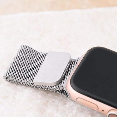 Wholesale jewelry 18K Gold PVD Stainless Steel Mesh Adjustable Smartwatch Band - stainless studio 