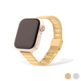 Wholesale jewelry 18K Gold PVD Stainless Steel Flex Smartwatch Band- gold main  