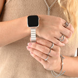 Wholesale jewelry 18K Gold PVD Stainless Steel Flex Smartwatch Band- stainless model  
