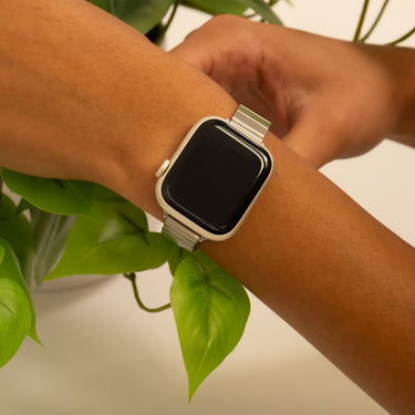 Silver Smart Watch Band