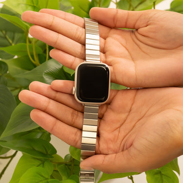 Silver Smart Watch Band