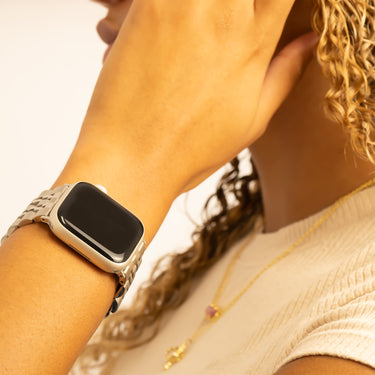 Silver Smart Watch Band 