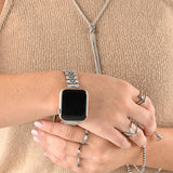 Wholesale jewelry 18K Gold PVD Stainless Steel Heritage Slim Smartwatch Band - stainless model 