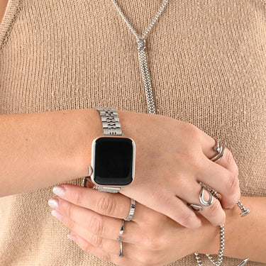 Wholesale jewelry 18K Gold PVD Stainless Steel Heritage Slim Smartwatch Band - stainless model 