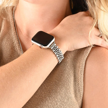 Wholesale jewelry 18K Gold PVD Stainless Steel Heritage Slim Smartwatch Band - stainless model 