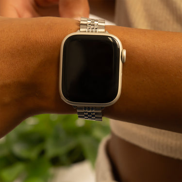 Silver Smart Watch Band