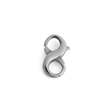 Silver clasp on a white background