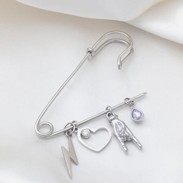 Silver Charm Brooch 