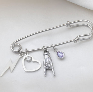 Silver Charm Brooch 