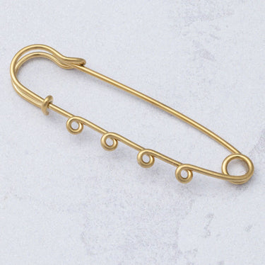 Gold Charm Holder Brooch