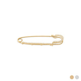 Wholesale jewry 18K Gold Stainless Steel Charm With Stones Brooch- gold main 